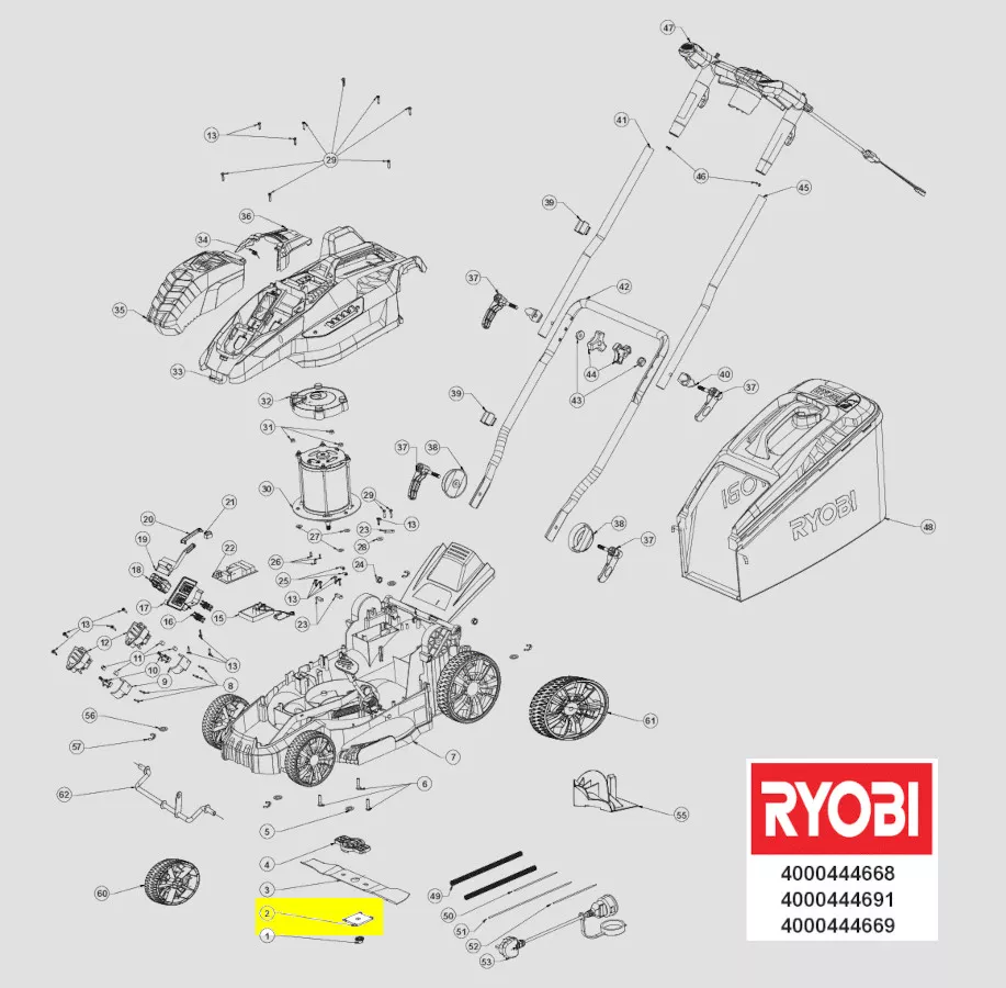 plaque fixation lame réf. 5131036303 Ryobi